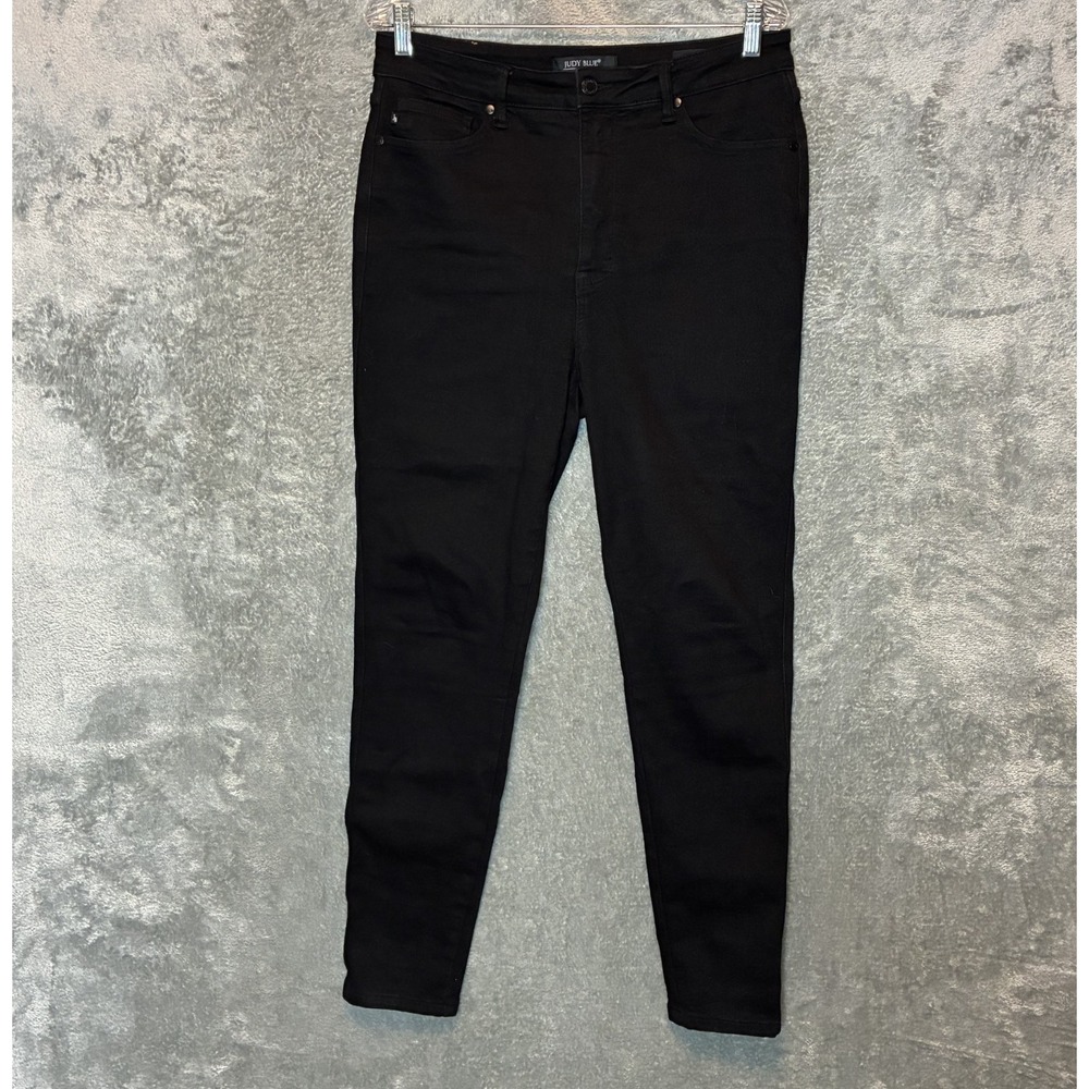 Judy Blue Womens Sweet Nothings Tummy Control Black Skinny Jeans 13/31 Stretch